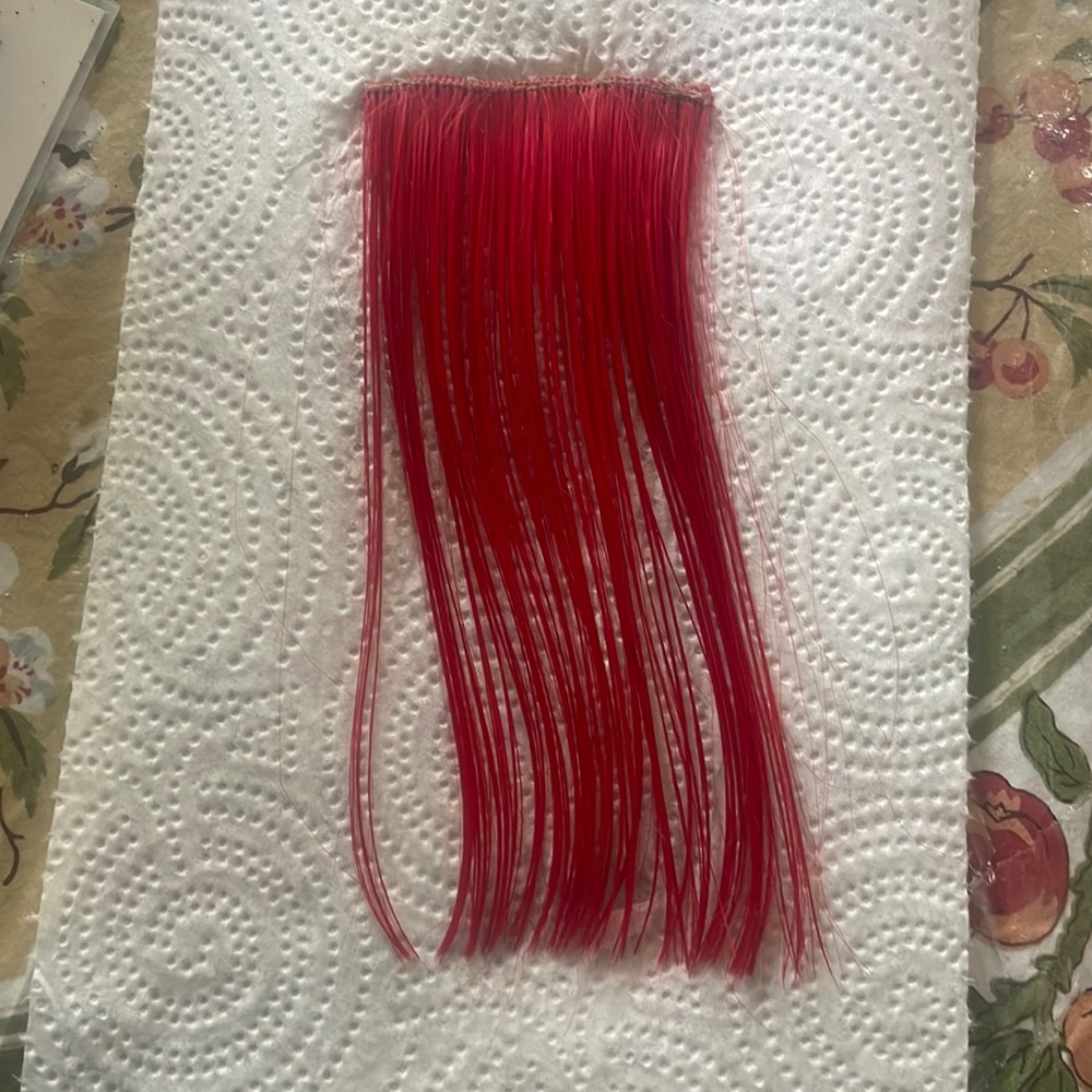 Red hair clip